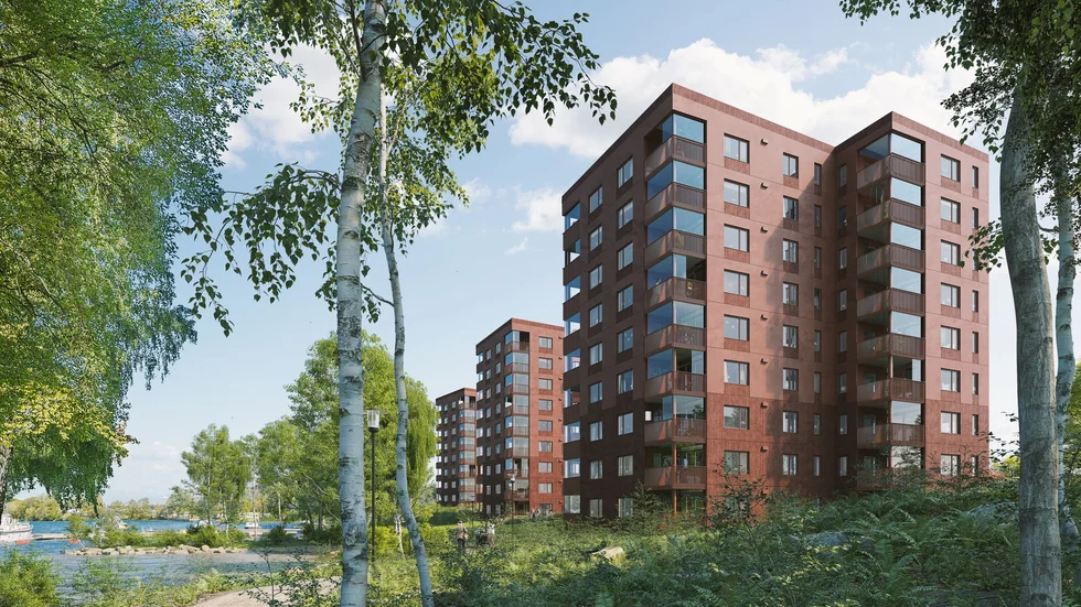HP Boendeutveckling och Ulricehamns Betong har tankar om tre hus på Södra stranden. Nu inleds etapp 2.