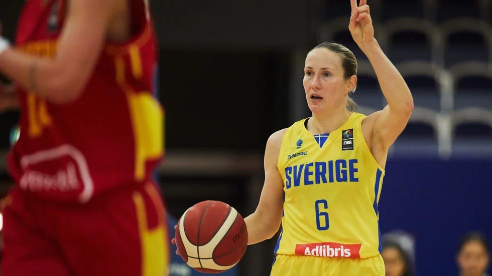 Frida Eldebrink gjorde 28 poäng för Sverige. Arkivbild.
