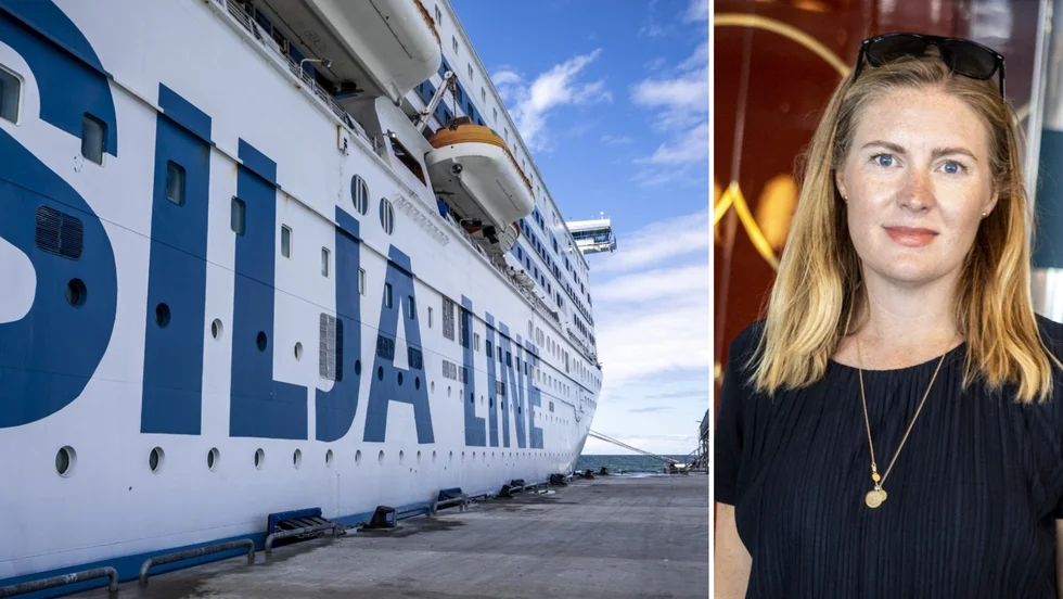 Erika Janson, kommunikationschef på Tallink Silja, säger att man följer utvecklingen av covid-19 och är beredda på att kryssningstrafiken till Visby kan behöva ställas in.