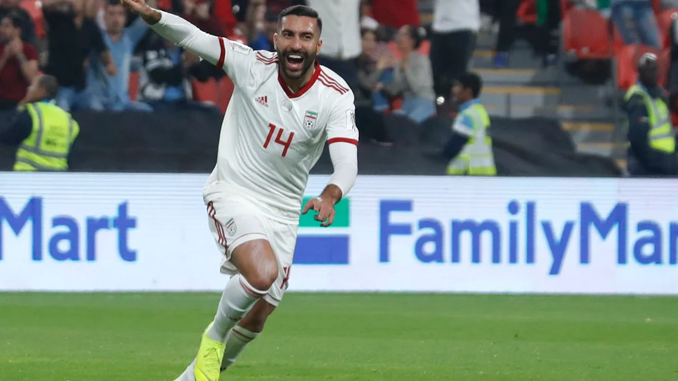 Saman Ghoddos i den iranska landslagströjan. Arkivbild.