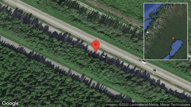Stopp på E4 på grund av en singelolycka