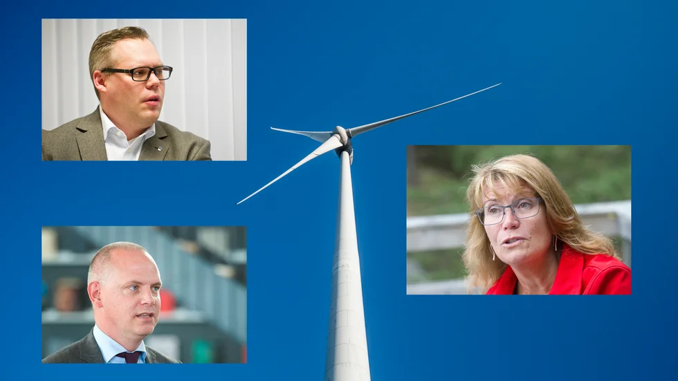 Kommunalråden på Sörmlandskusten är oeniga om vindkraftsvetot. Daniel Portnoff (M),Trosa, Urban Granström (S), Nyköping och Catharina Fredriksson (S), Oxelösund.