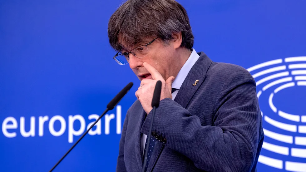 Kataloniens förre regionale ledare Carles Puigdemont är sedan 2019 ledamot av EU-parlamentet. Arkivfoto.