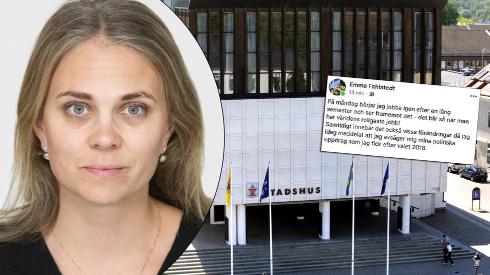 Emma Fahlstedt avsäger sig sina politiska uppdrag. 