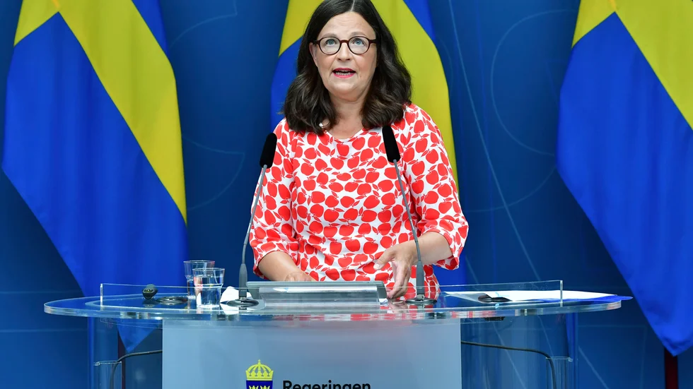 VID KATEDERN. Utbildnings Anna Ekström (S) presenterade under fredagen den nya läroplan som regeringen klubbade under torsdagen. 