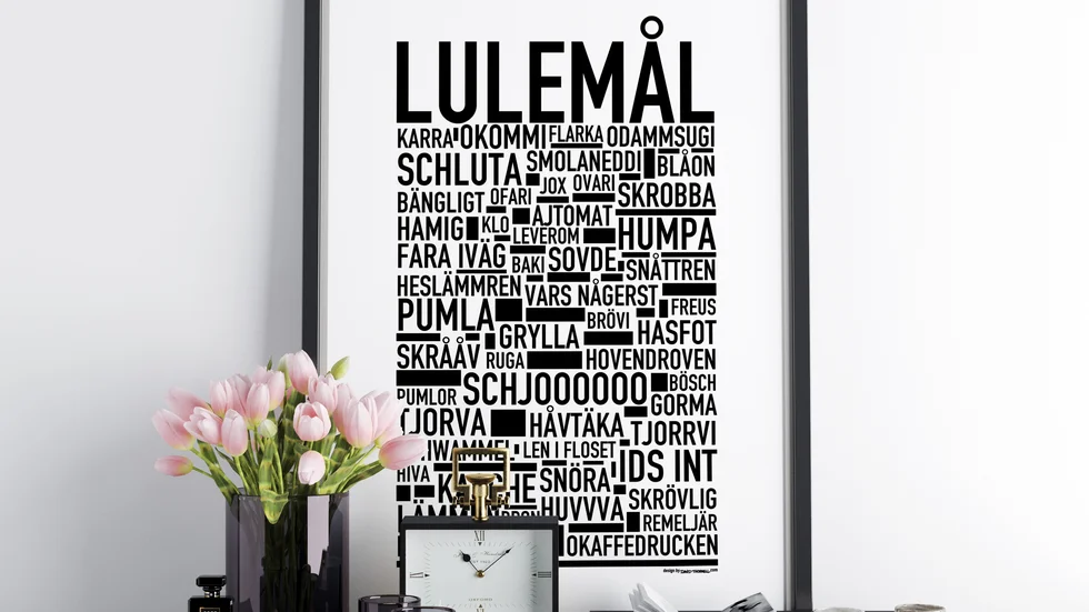 Vem säger att Lulemålet inte är fint? Nu går det till och med att rama in. När David Thornell frågade Luleåborna om deras uttryck fick han ett enormt gensvar med drygt 900 idéer.