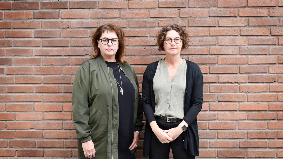 Åsa Andersson och Ann Degerman vid KAST-mottagningen. 