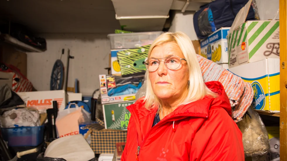 Yvonne Backe i Kiruna fick sitt livs chock när hon skulle hämta sin resväska från förrådet i källaren