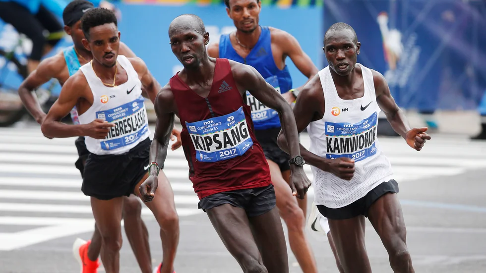 Wilson Kipsang stängs av i fyra år för dopningsbrott. Arkivbild.
