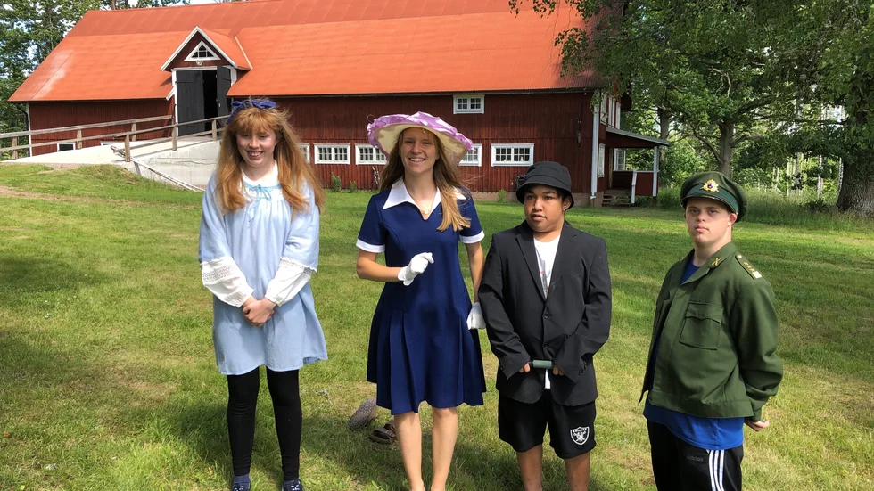 När deltagarna inte kan åka till Astrid Lindgrens Värld skapade man sin egen sagopark med Madicken, Prussiluskan , Kling och Klang bland annat.