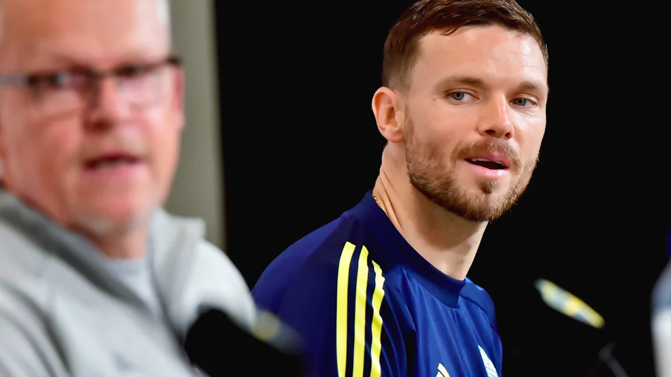 Förbundskapten Janne Andersson och lagkapten Marcus Berg.