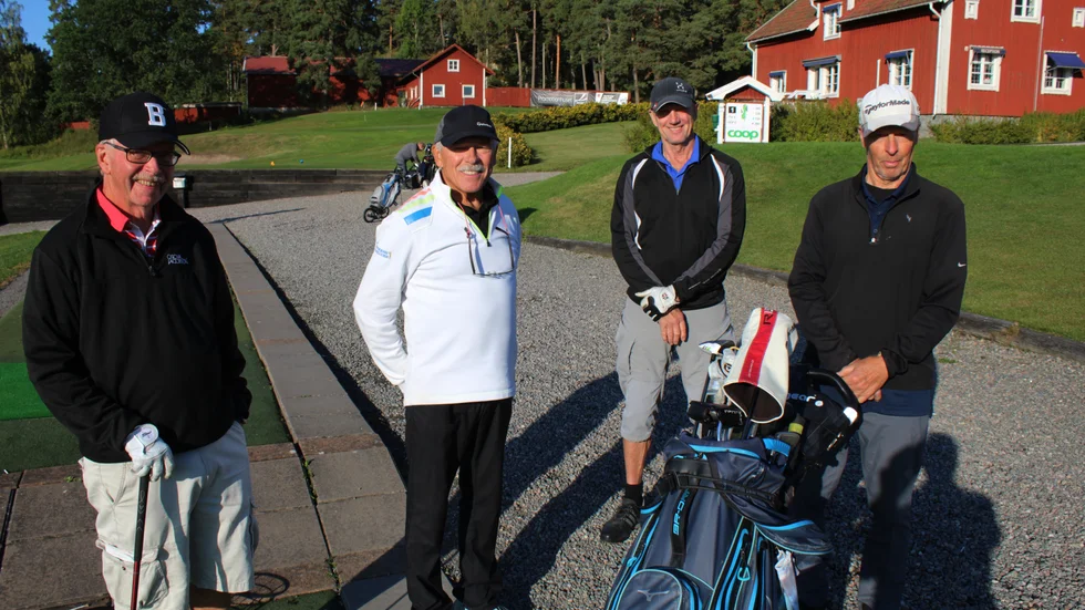 Bråvikens Golfklubb har gästat golfklubben i Finspång.
Från vänster  Anders Lindström, Thord Källström, Göran Olsson och Jimmy Iwung.