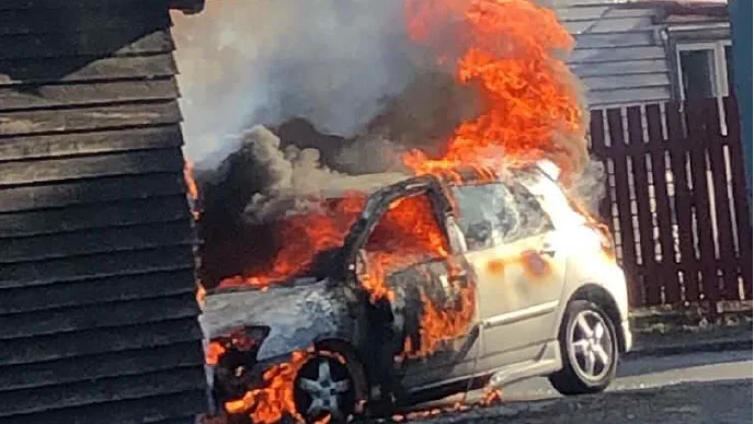 Det här var vad räddningstjänsten mötte när de kom till olyckaplatsen.
