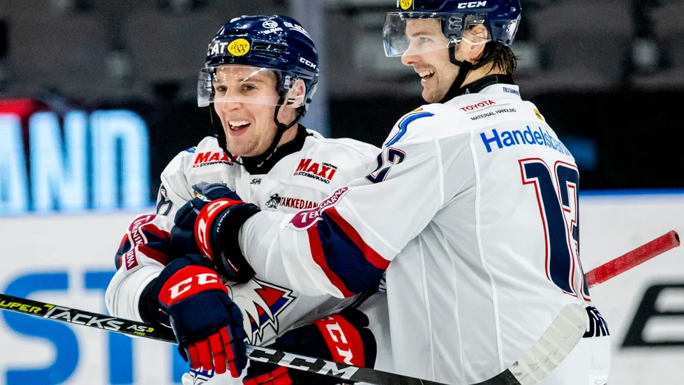 Det var glada miner för LHC efter segern mot Malmö. Arkivbild.