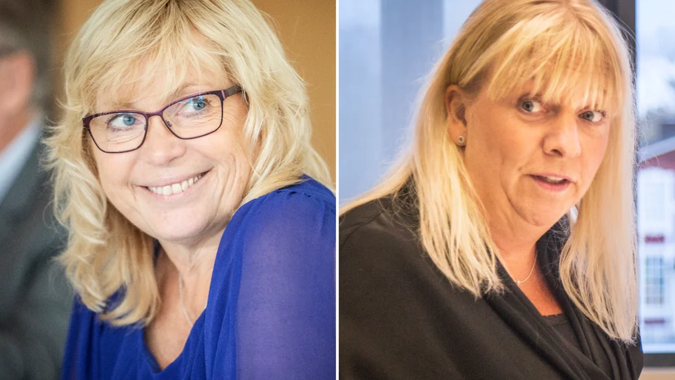 Eva Nypelius (C), regionråd, och Meit Fohlin (S), oppositionsråd.