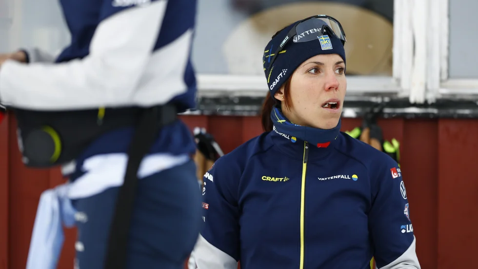 Charlotte Kalla inför helgens tävling i Östersund.