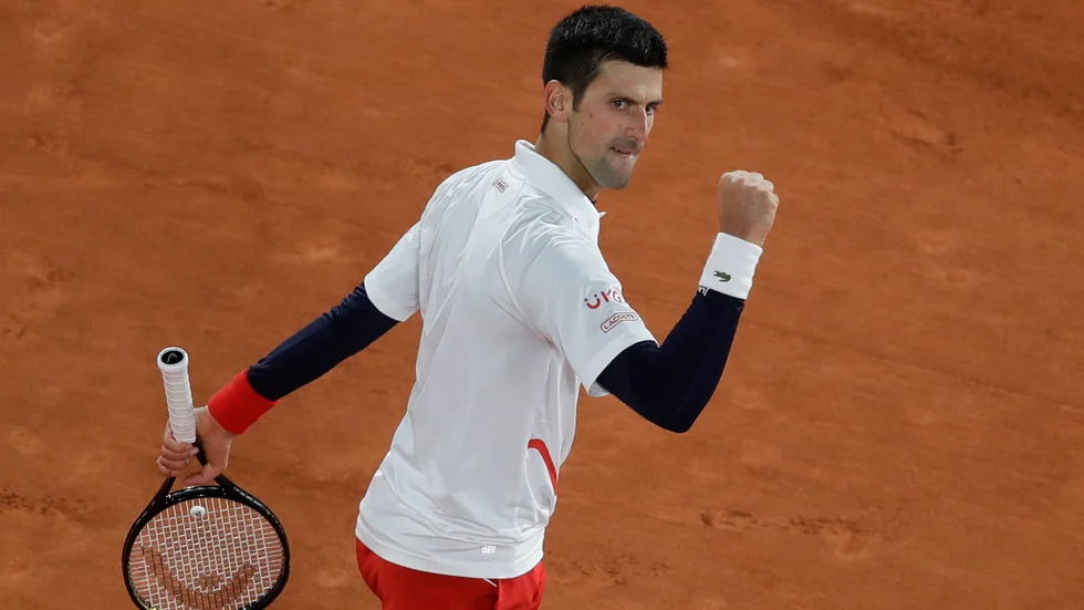 Novak Djokovic i kvartsfinalen i Paris.