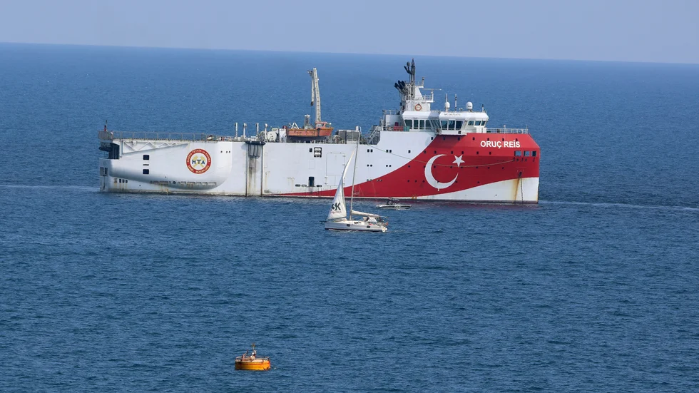 Det turkiska forskningsfartyget Oruç Reis, här på en bild från september.