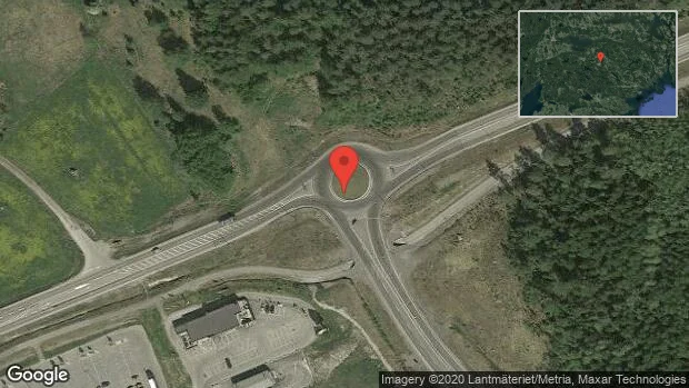 Stopp på väg 55 på grund av en olycka