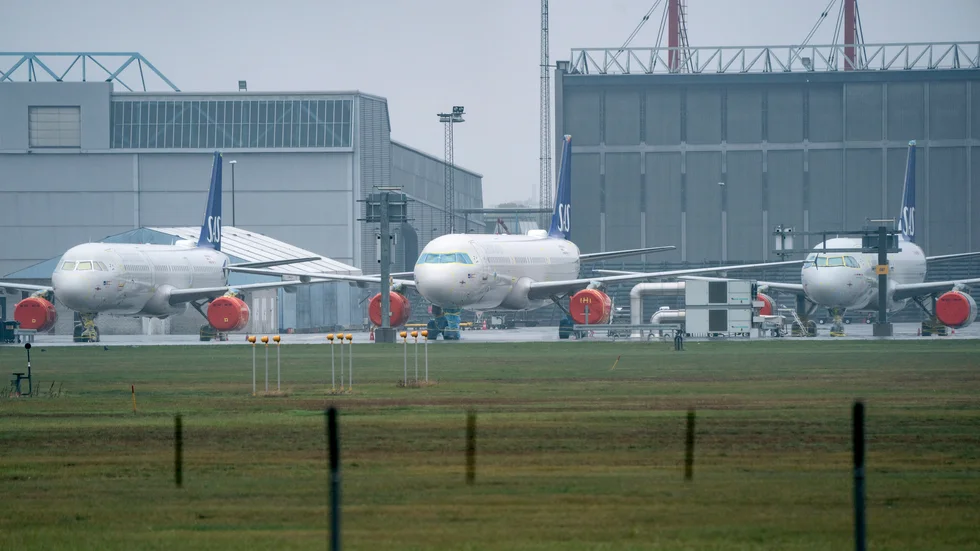 Parkerade flygplan slår mot amerikanska verkstadskoncernen Honeywell som bland annat tillverkar reservdelar till flygindustrin. Arkivbild.