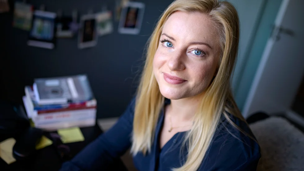 Louise Klintner, doktorand vid Ekonomihögskolan i Lund har varit med och tagit fram förslag till internationell standard för mensskydd. Arkivbild.