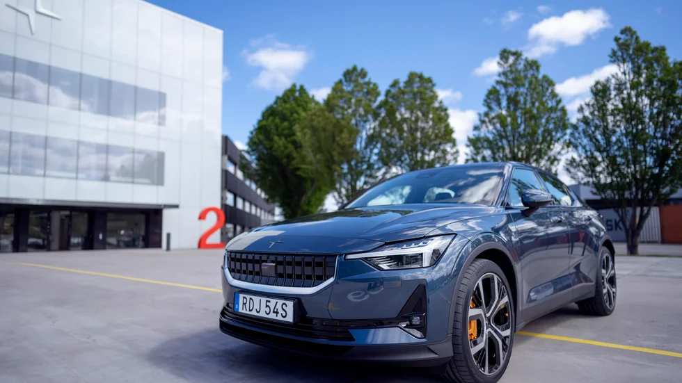 Den första elbilen från Polestar, som ägs av Volvo Cars och Geely, återkallas till verkstad för andra gången på en månad. Arkivbild.
