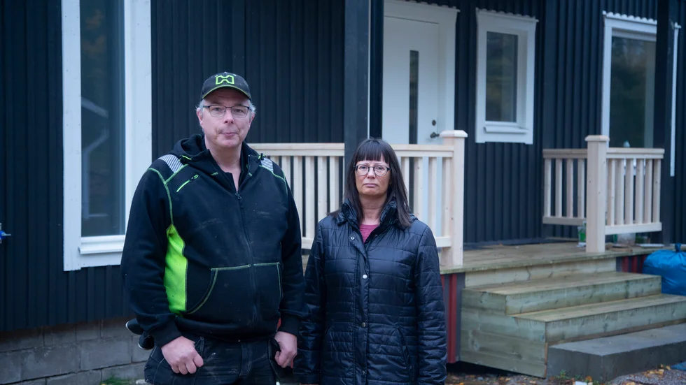 Stefan och Birgitta Sandberg hoppas att det positiva förhandsbeskedet ska hjälpa andra som överväger att bygga nytt. "Vi hann ge upp", säger Stefan Sandberg. 