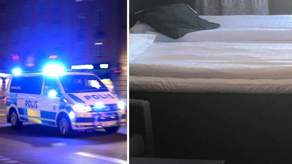Polisen gjorde husrannsakan på mannens hotellrum natten mot söndag i Skellefteå.