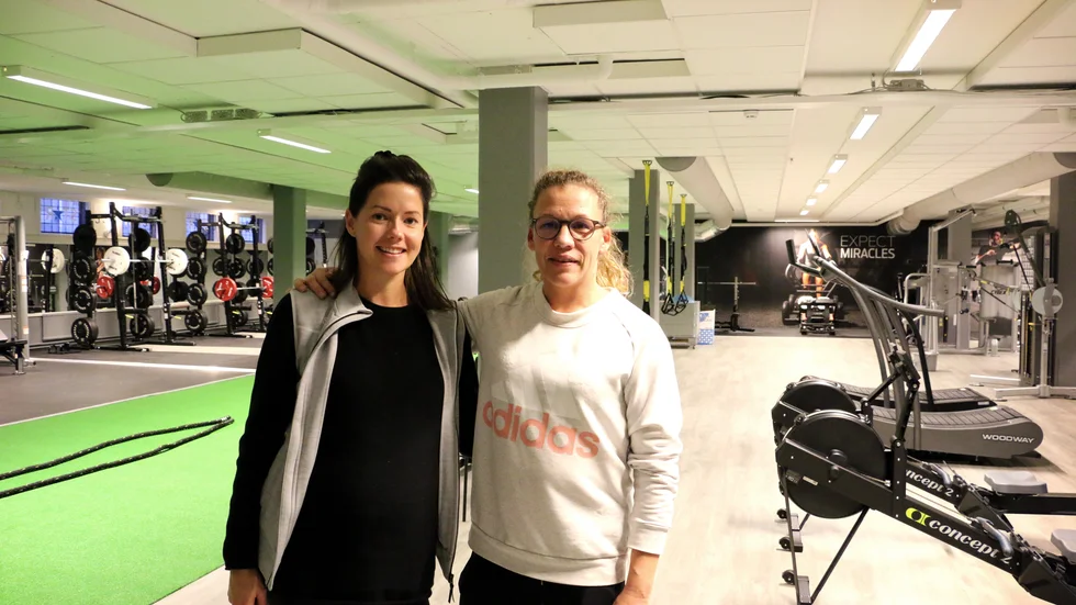 Maria Häggström och Maria Thomson har jobbat hårt för att få till det nya gymmet.