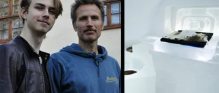Far och son-duo bygger i världens största ishotell 
