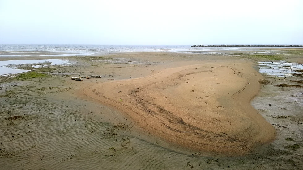 Kärlekshälsning från stranden vid Pite Havsbad.