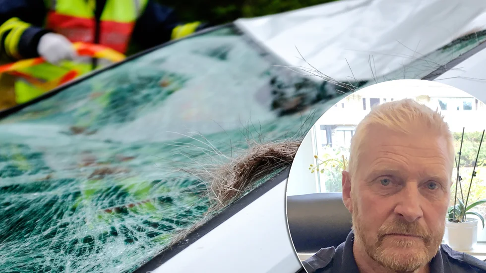 Polisen Jan Olevall är länsansvarig för viltolyckor i Sörmland. 