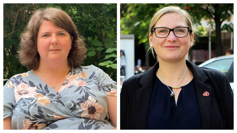 Kaisa Karro (S) är en av dem som utnyttjar rätten till förmånsbil. Jessica Eek (V) tycker att det är helt fel att regionens politiker har rätt till bil. 
