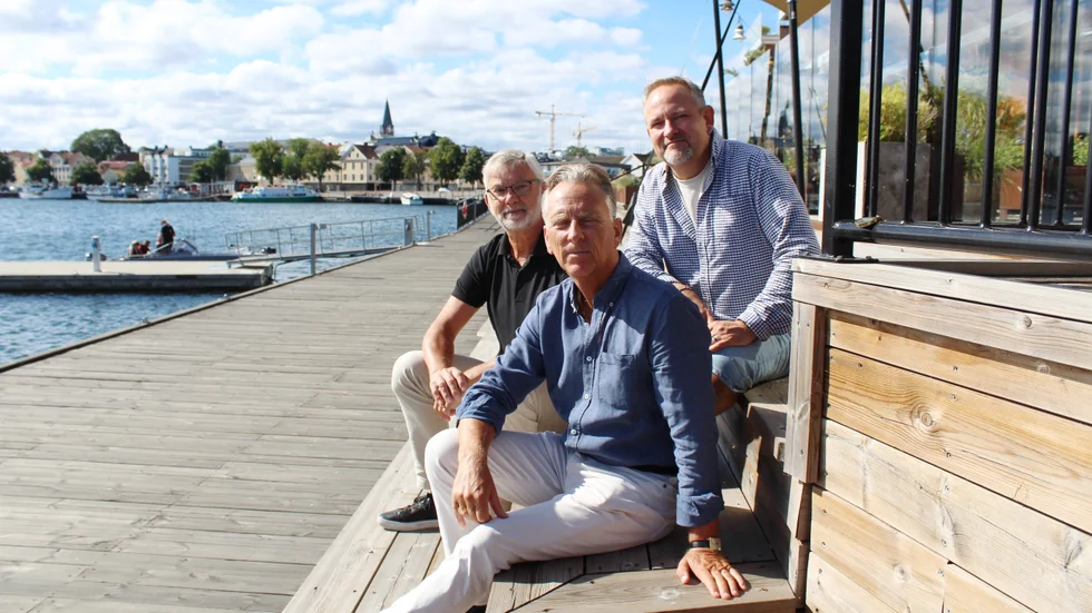 Liberalerna i Västervik presenterar sitt valmanifest. Från vänster: Sverker Thorén, Ulf Nilsson och Fredrik Lindström.