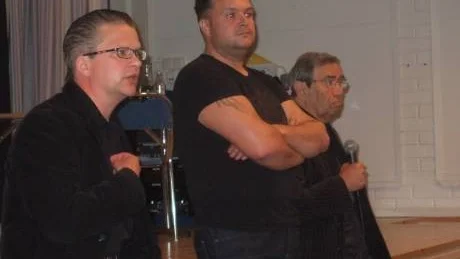 Emerich Roth, Patrik Pelosio och Benny Haag på Gotland.