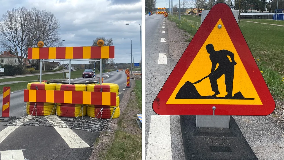 Vägarbete pågår i Fornåsa.