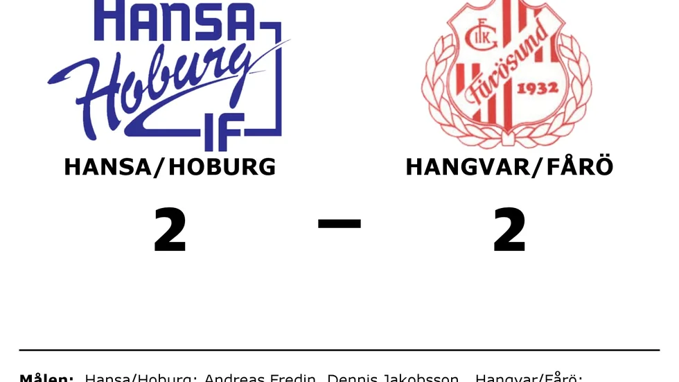 IF Hansa-Hoburg spelade lika mot Hangvar SK/Fårösund GoIK