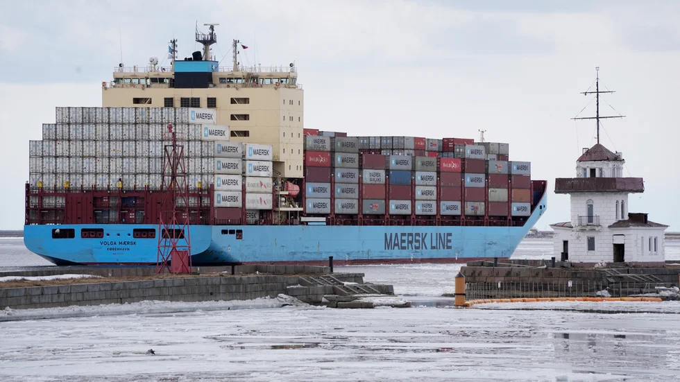 Ett av containerrederiet AP Møller-Mærsks fartyg. Arkivbild.