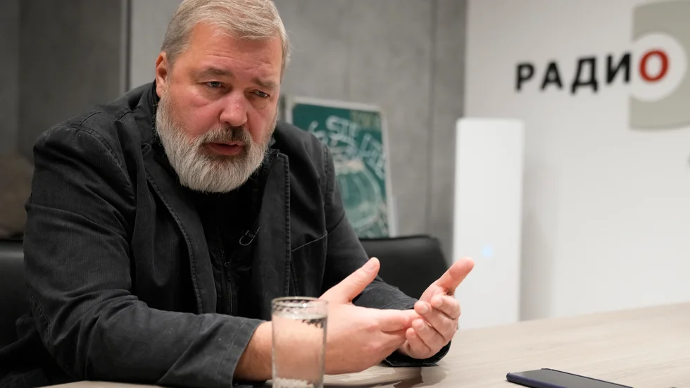 Medgrundaren till Novaja Gazeta, Dmitrij Muratov, som i fjol tilldelades Nobels fredspris. Arkivbild.