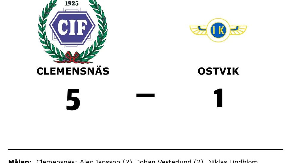 Clemensnäs IF vann mot Ostvik IK/DIF