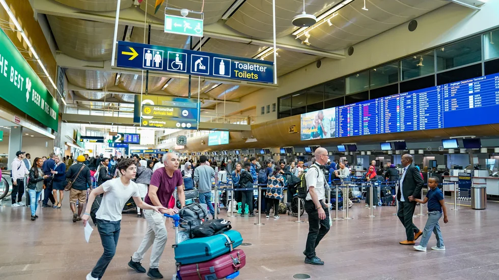 Bild från Arlanda på lördagen.