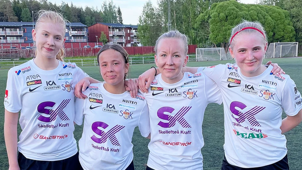Målskyttskvartetten i SSK2: Lova Lundmark, Märta Wallström, Victoria Sundbom och Emma Harris.