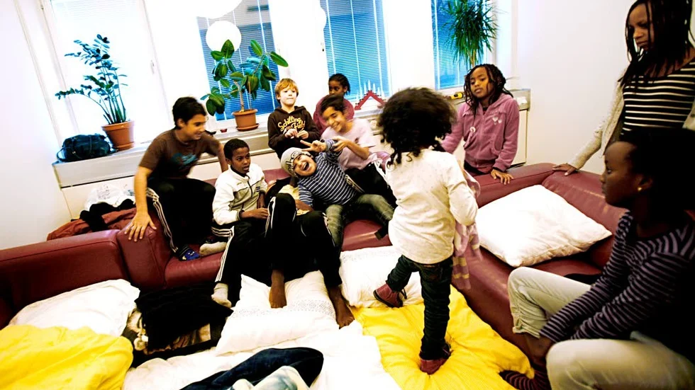 Bilden är från ett läger år 2011 som hade fokus på integration.