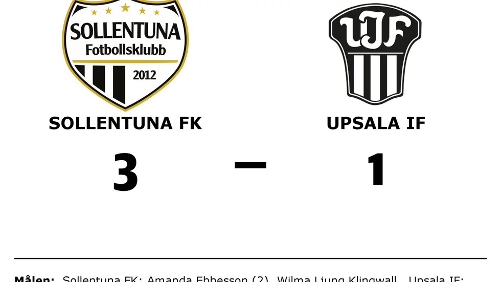 Sollentuna FK vann mot Upsala IF Fotboll