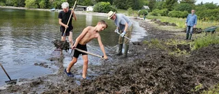 Flera ton släke dras upp ur Valleviken
