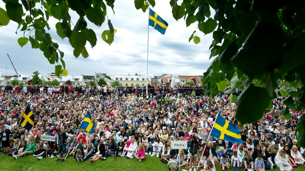 Såhär brukar det se ut när det är skolavslutning på Vallarna i Nyköping.