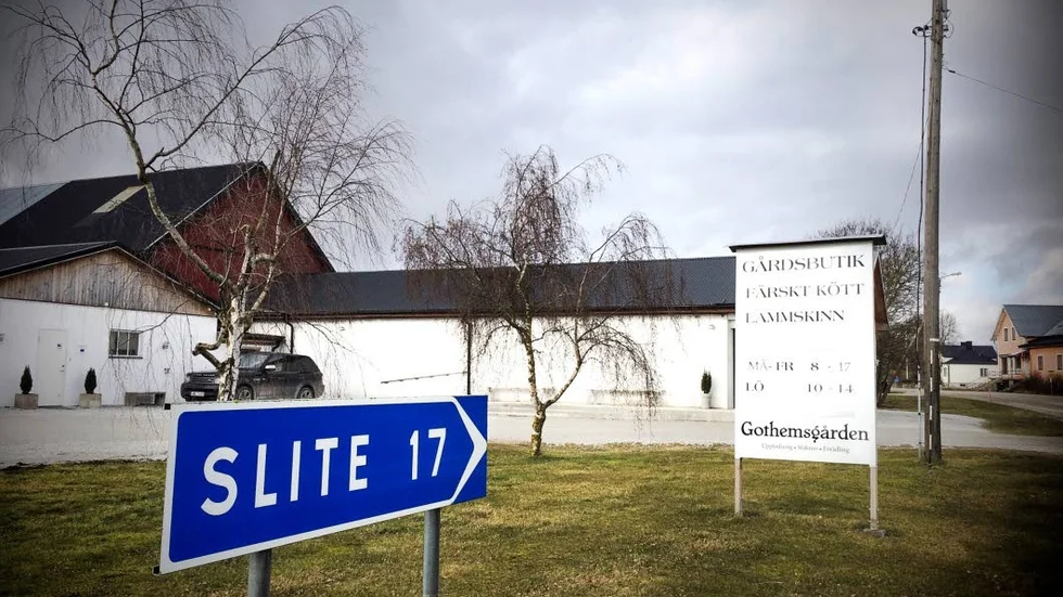 Slakteri. Gothemsgårdens fastighet på Gotland där verksamheten drevs innan konkursen.