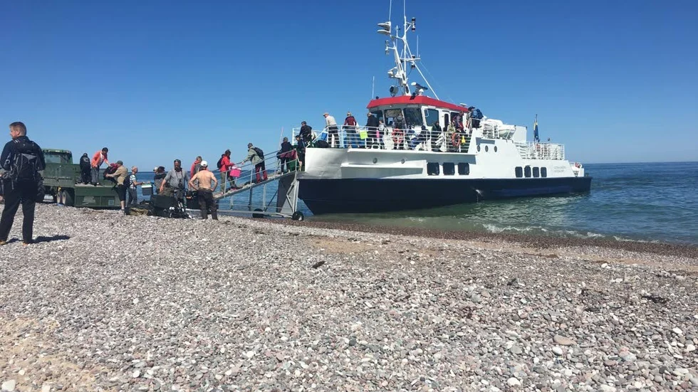 Båten anländer till Gotska Sandön en sommardag för några år sedan.