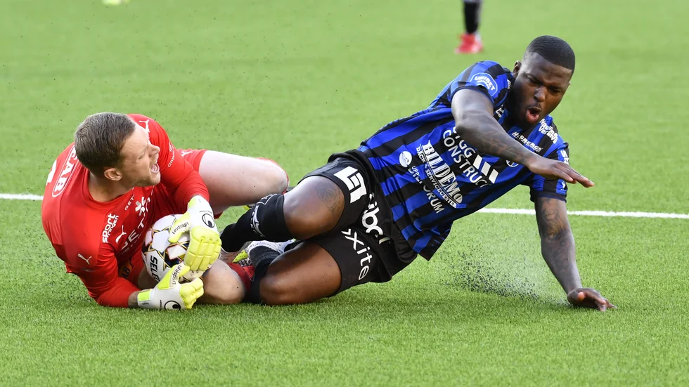 Christian Kouakou gjorde matchens enda mål i Uppsala.