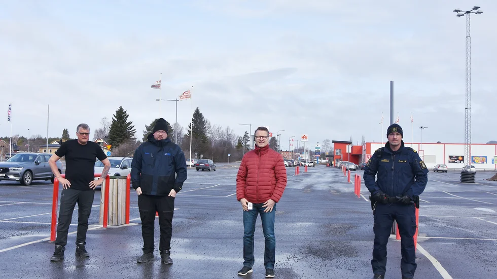 Robert Forsberg, Colorama, Dennis Wikstén, Wiksténs fastigheter, Tommy Lindvall, Bodens kommun, och Kent Isaksson, områdenspolis i Boden.